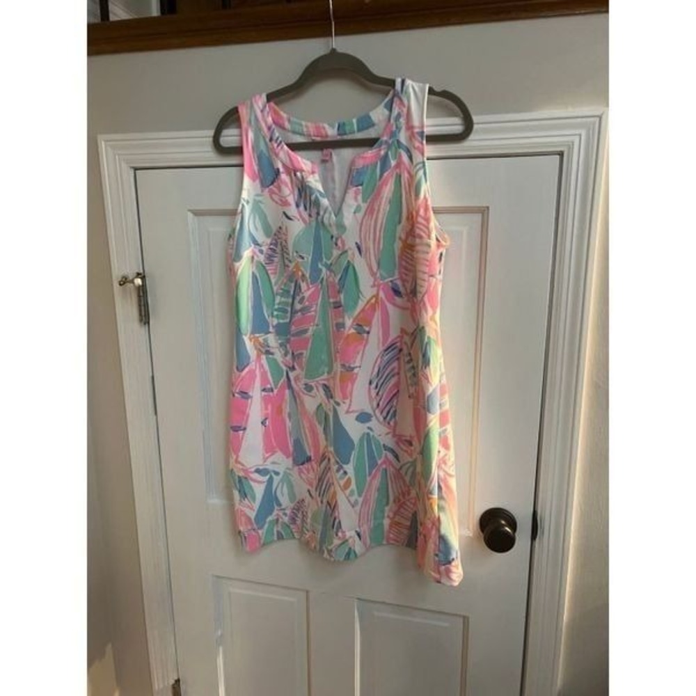 Lilly Pulitzer Estrada Out to Sea Flat French Terry Shift Dress large